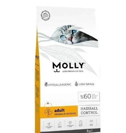 MOLLY CAT HAIRBALL CHICKEN AND ANCHOVY 2KG