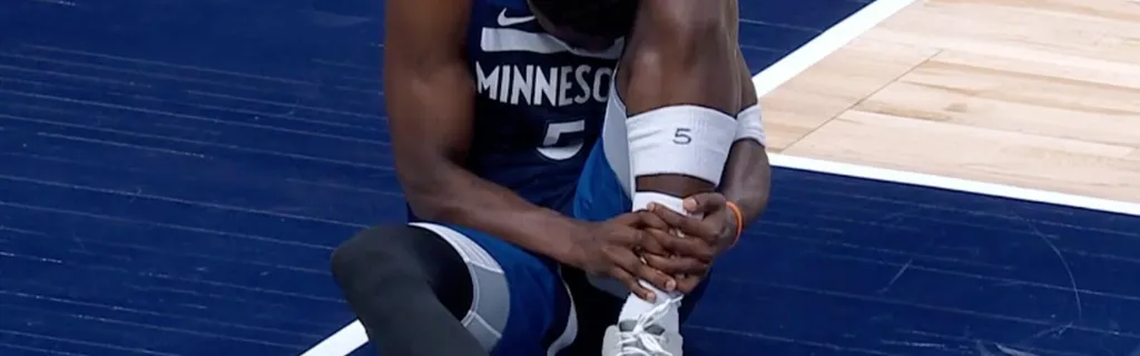 Anthony Edwards exits Game 2 with left ankle sprain, returns in 2nd half