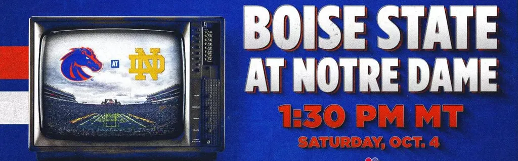 Boise State-Notre Dame Game Set for 1:30 p.m. MT on NBC